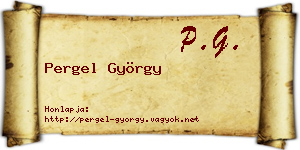 Pergel György névjegykártya