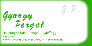 gyorgy pergel business card